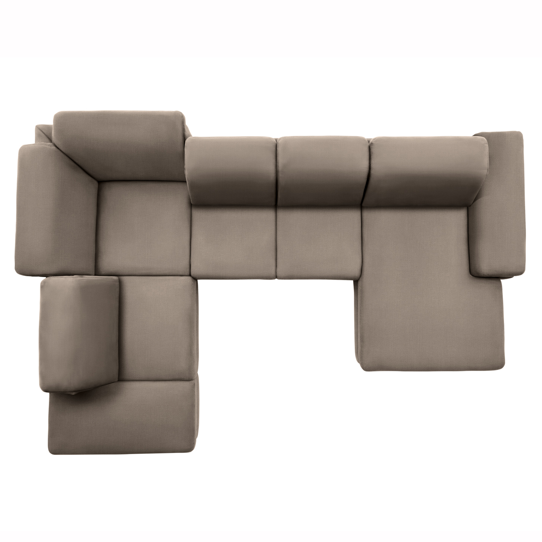 polsterpower Boxspring-Wohnlandschaft - Miro mandel - Basismodell - Recamiere rechts