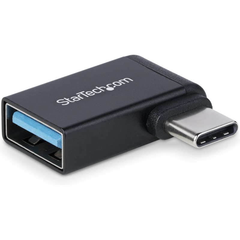 StarTech.com Adaptateur USB-C vers USB-A, Coudé à Droite, USB 5Gbps, 3A, Convertisseur USB-C Mâle vers USB-A Femelle, Boîtier Métallique Durable - Compatible Thunderbolt
