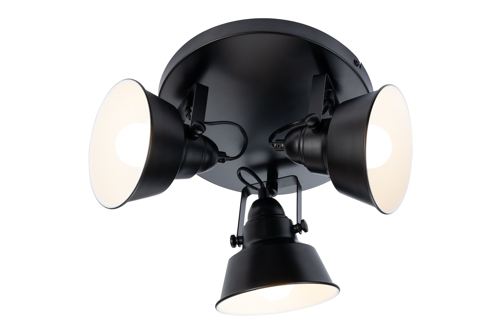 Boston taklampe Rondell-3 sort matt 3xE14 max 5W LED