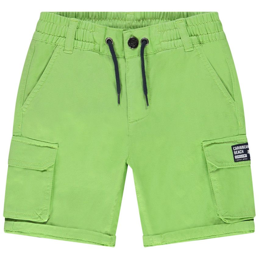 Bermuda style cargo en twill uni pour garçon - Vert