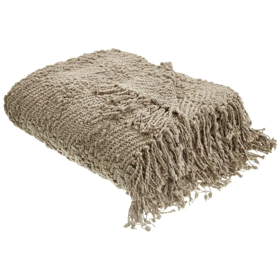 VELLA - Deken - Taupe - 200 x 220 cm - Katoen