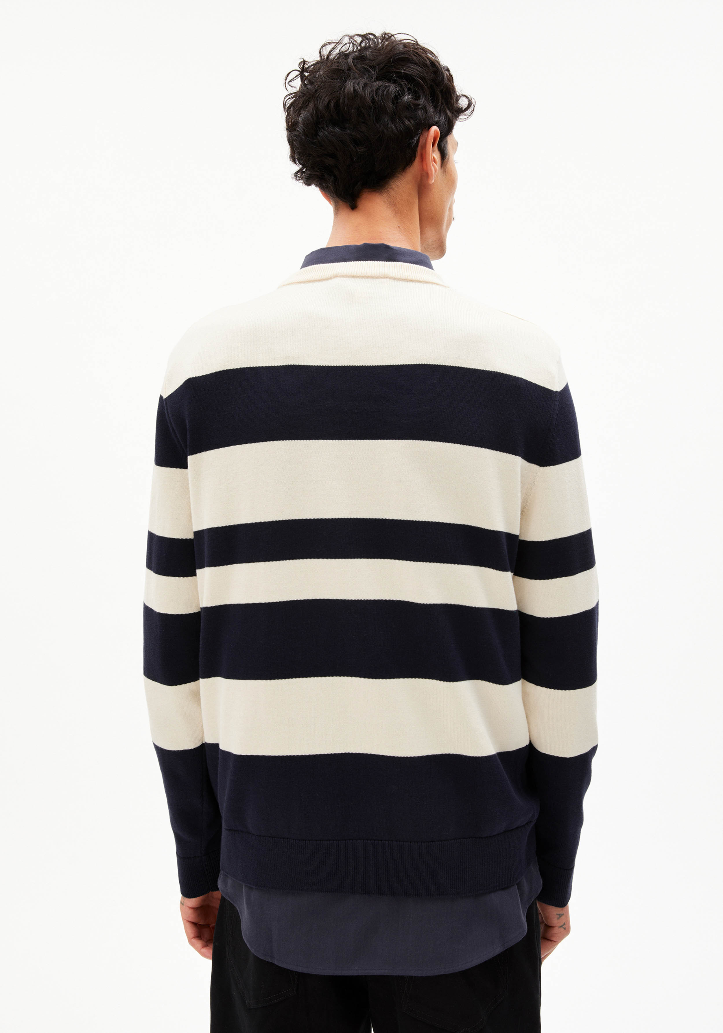 Armedangels Strickpullover Graado Night Sky-Oatmilk