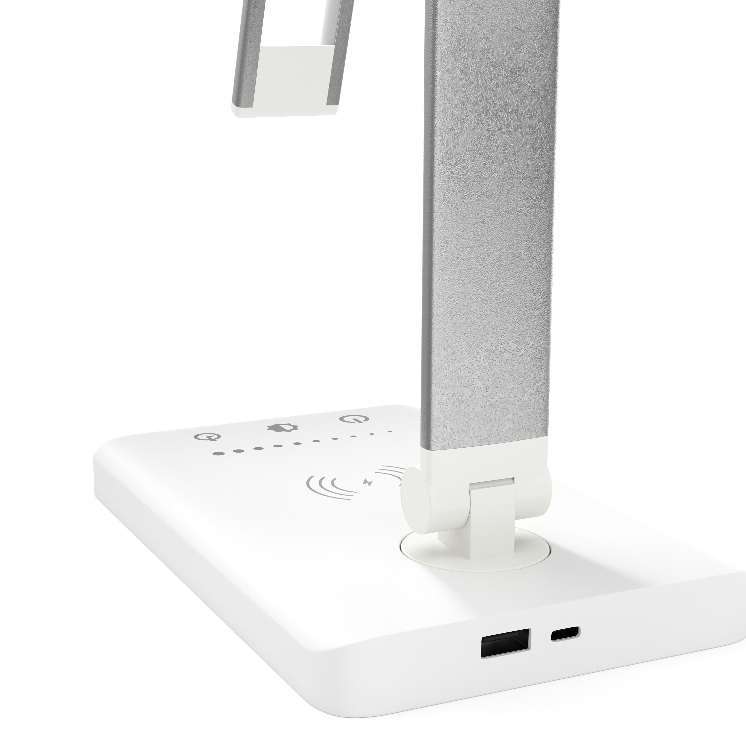 LED Tischlampe LUX mit Wireless Charger weiss