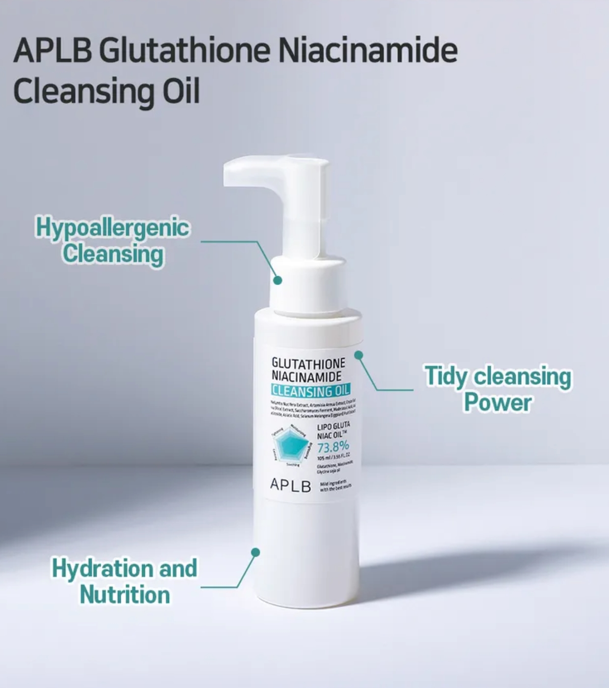 APLB - Óleo de Limpeza Facial Iluminador Glutathione Niacinamide