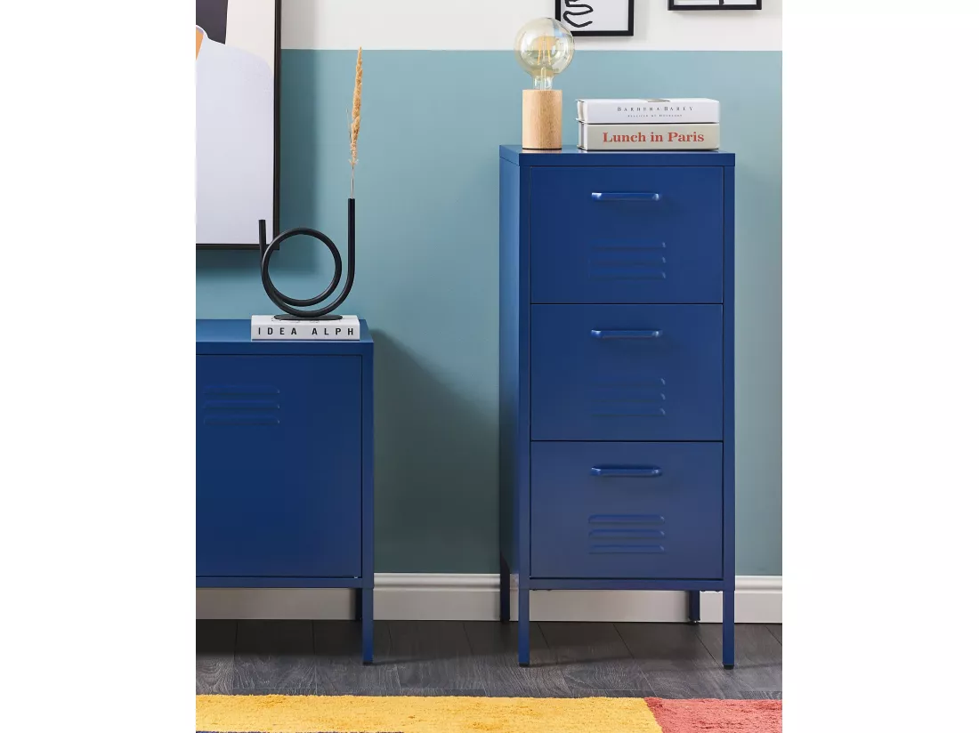 Meuble de rangement WOSTOK Métal Bleu marine