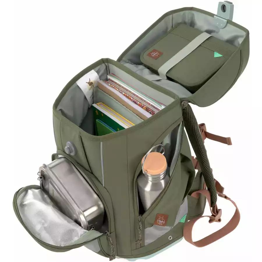 LÄSSIG Schulranzen-Set 7-tlg. Boxy Unique olive