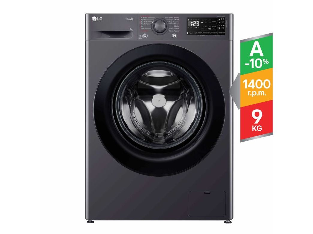 MÁQUINA DE LAVAR ROUPA LG F4WR359S6M - MIDDLE BLACK A 9KG