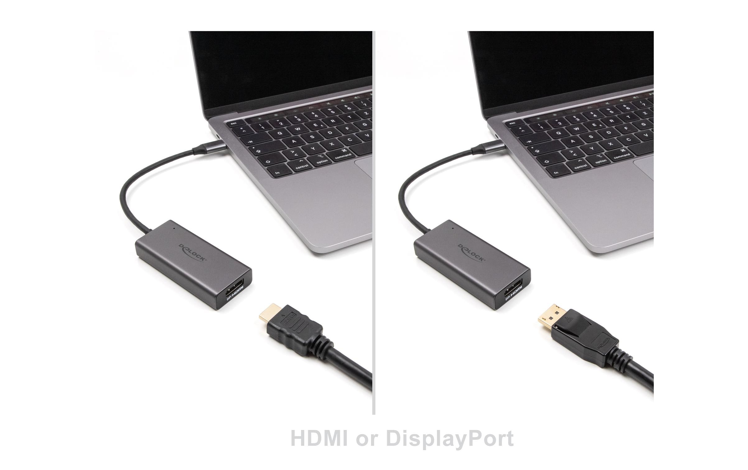 Adapter USB Type-C - DisplayPort/HDMIDelock USB Type-C Adapter zu Combo HDMI / DisplayPort Buchse 8K