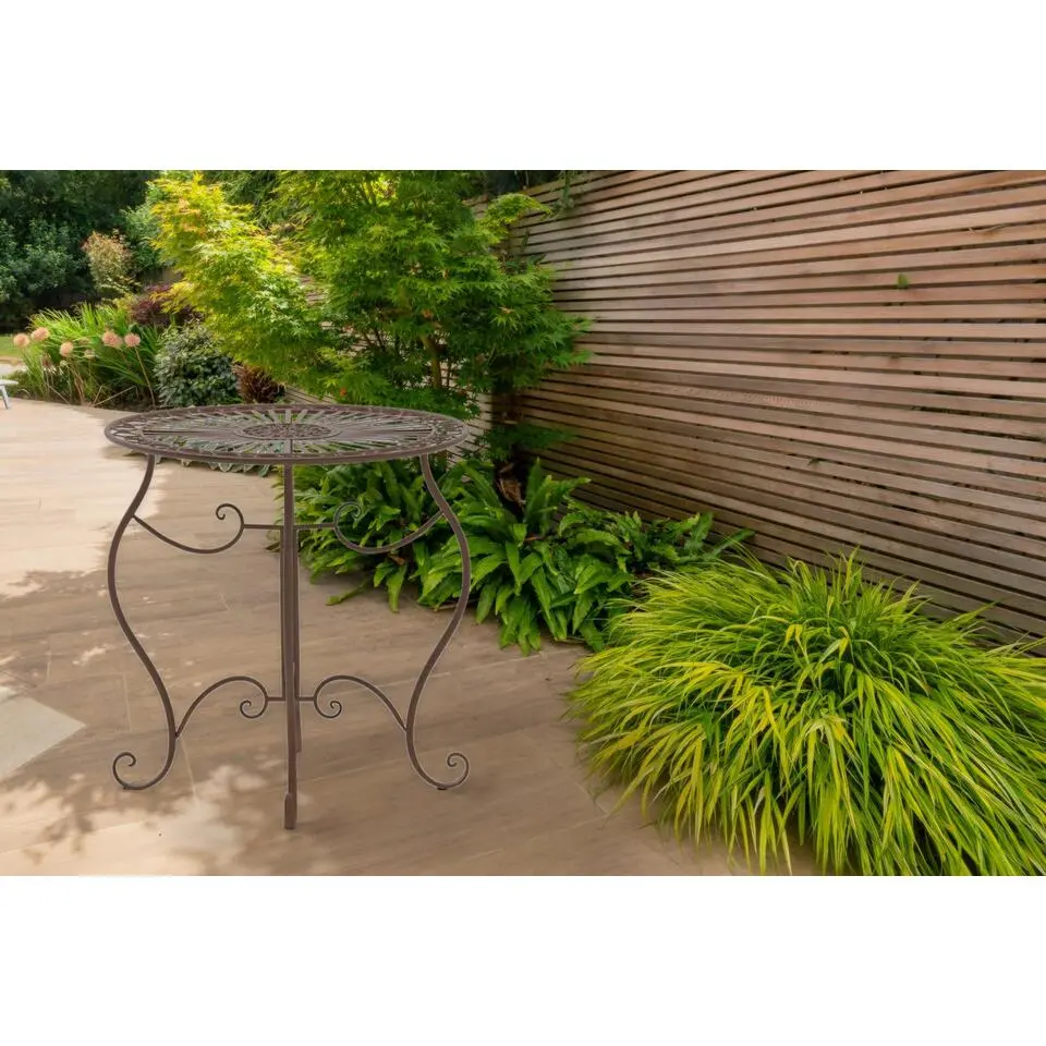 CLP Bijzettafel tuin Indra antiek Frame - Metaal - antiek bruin