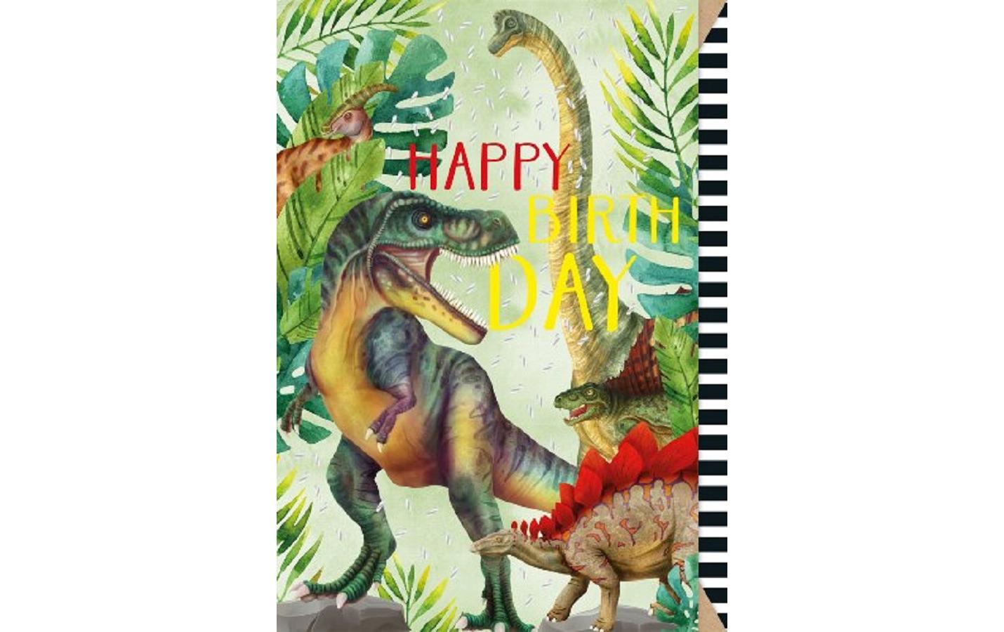 Einladungskarte Dinosaurier 1 StückGeburtstagseinladungen für Dino-Fans