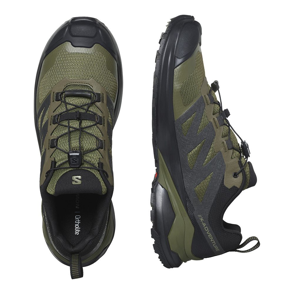 Salomon X-ADVENTURE - Chaussures trail Homme olive night/black/peat