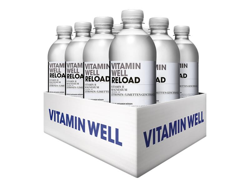 VITAMIN WELL Getränk Reload 12 x 0.5 l Kalorienarmes Sportgetränk mit Zitronen- und Limettengeschmack