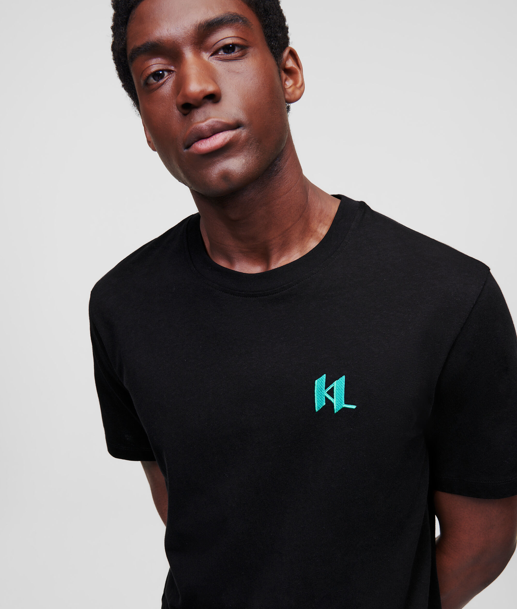 T-SHIRT EN MÉLANGE DE LIN KL MONOGRAM