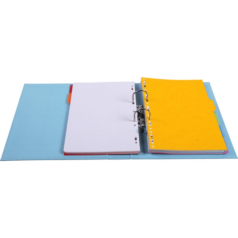 Classeur à levier cartonné Prem Touch Exacompta A4 - Dos 7 cm couleurs assorties pastel