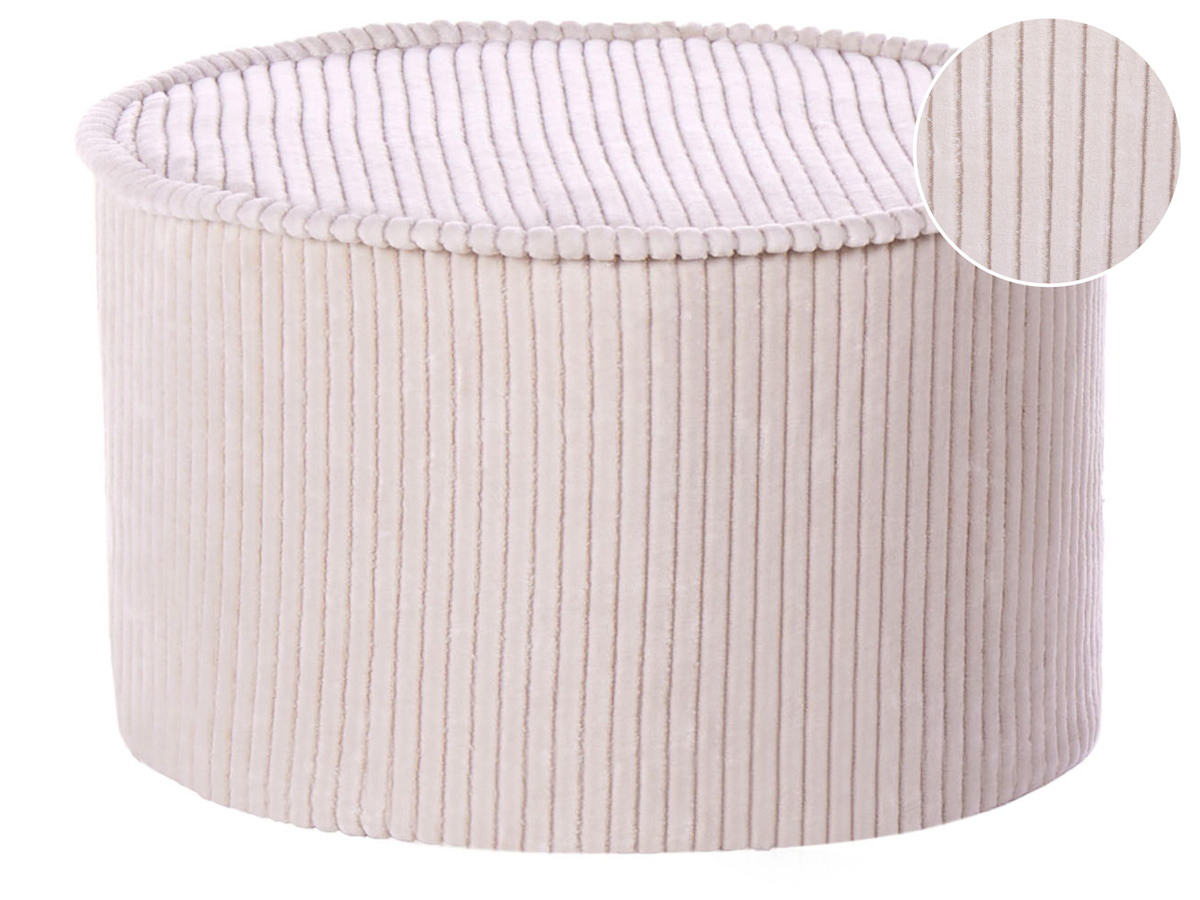 Poef ZIKRIA Fluweel Lichtbeige