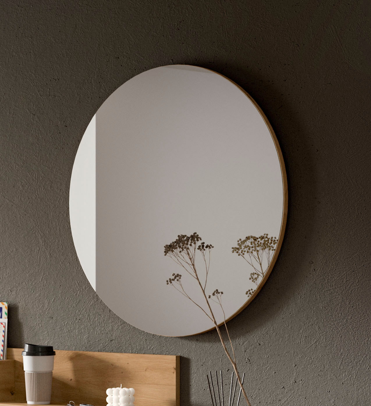 INOSIGN Wandspiegel »EVRID, rund, Durchmesser 70 cm« Spiegel, Garderobenspiegel, Flurspiegel, Dielenspiegel, Spiegelpaneel