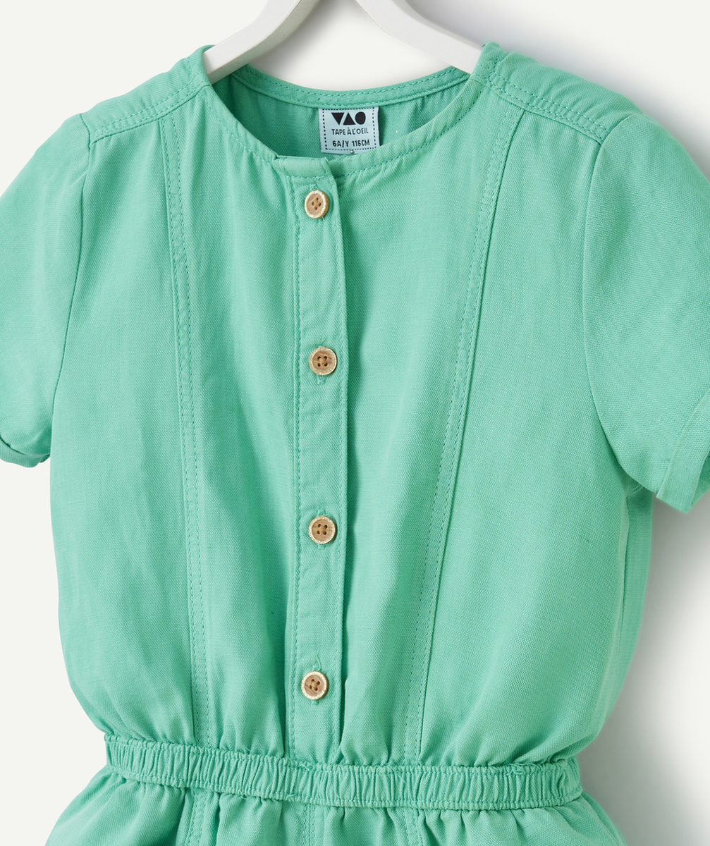 combishort manches courtes fille en viscose responsable verte