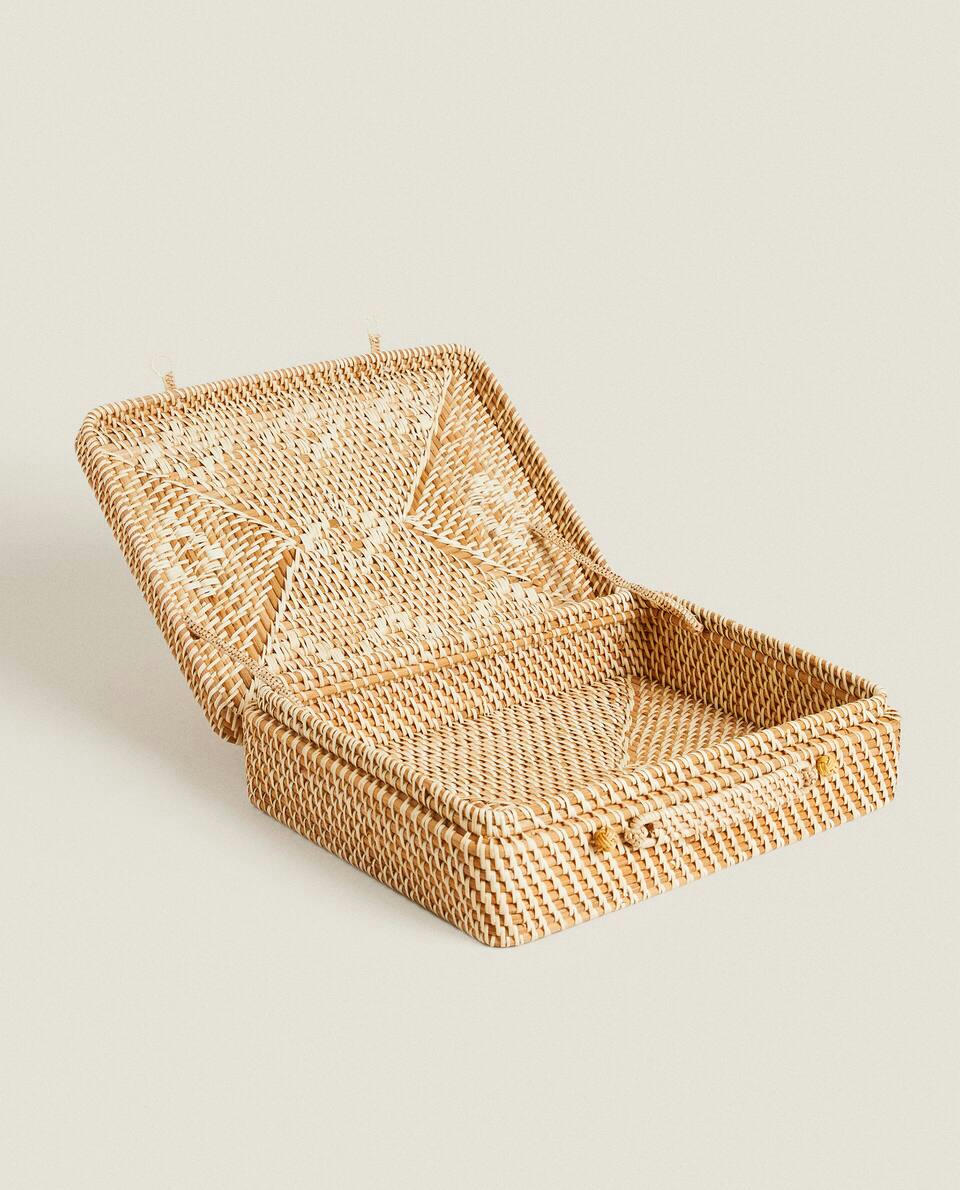 Pasta infantil de vime com estampa de diamante