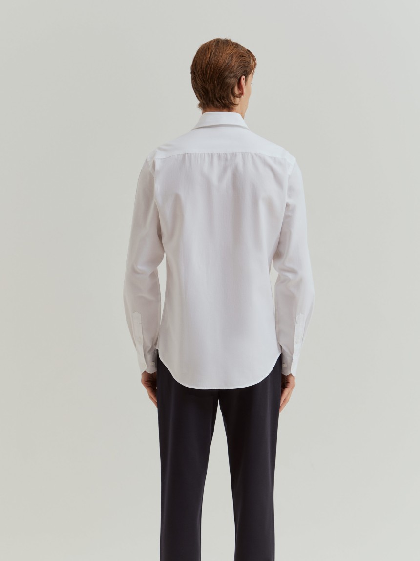 Camisa slim fit de algodão