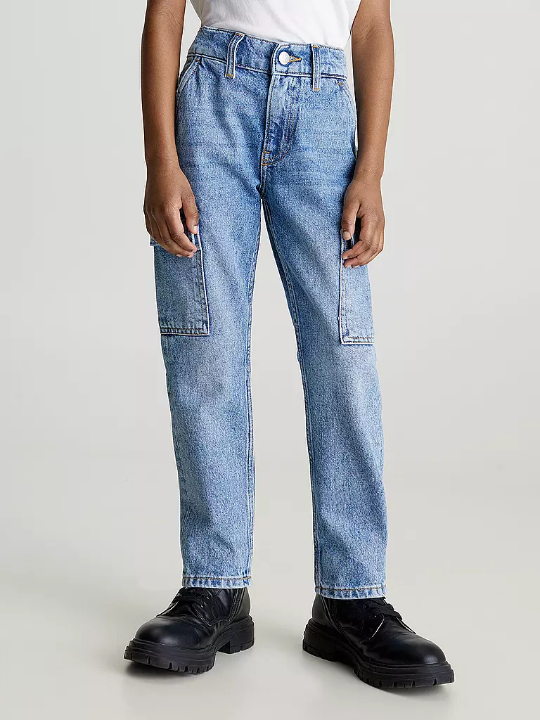 CALVIN KLEIN JEANS Jungen Cargojeans blau