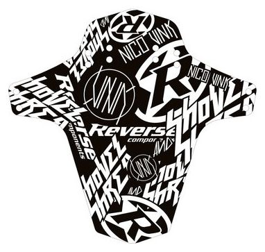 Garde Boue Avant / Arrière Reverse MudGuard Nico Vink Stickerbomb Noir / Blanc