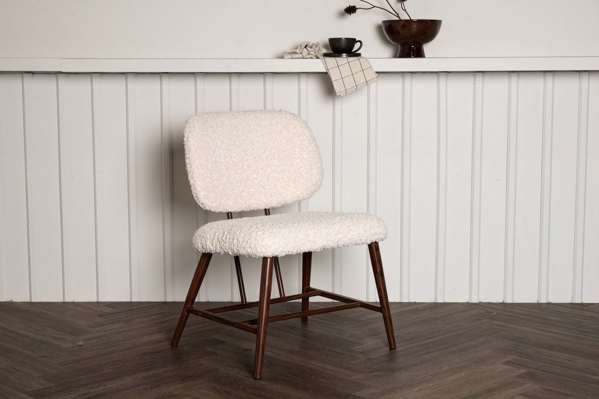 Greve Fauteuil - Beige/Walnoot
