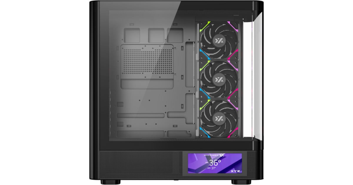 XYZ PC GearQuantum Pro midi tower behuizing  (Zwart | Window)