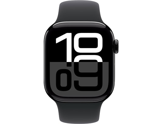 APPLE - Montre connectée GPS Watch 10 Alu Noir 42mm/Bracelet Sport Noir S/M