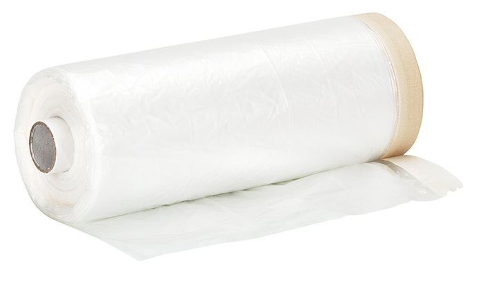 Afdækningsfolie med tape 140 cm x 33 meter - Luxi