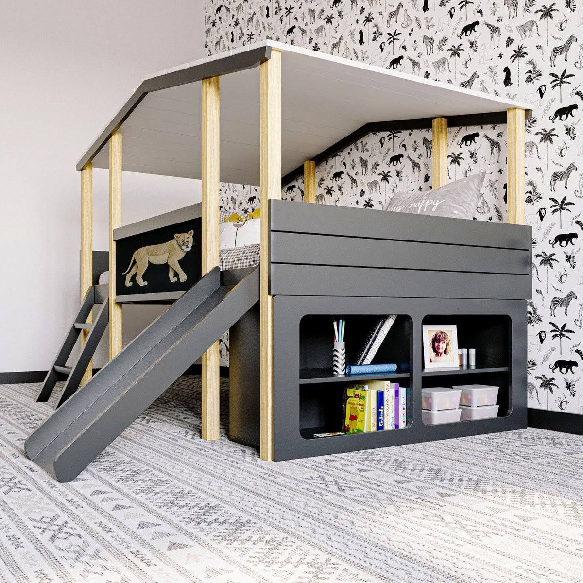 Nature Kid Unterstellregal für Hausbett Cory Anthrazit