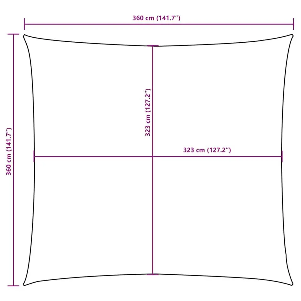 vidaXL - Zonnezeil - Beige - 3.6 x 3.6 m