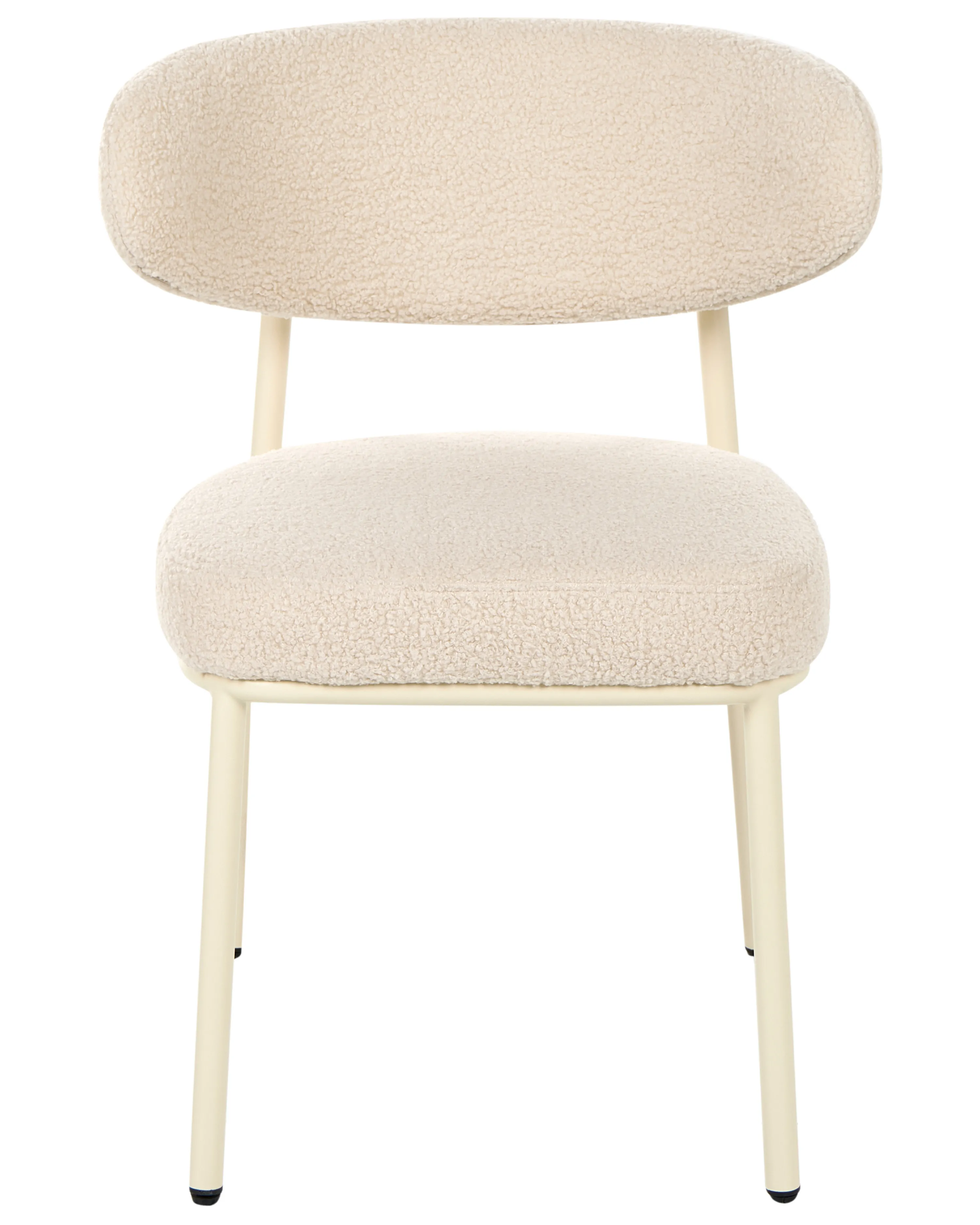 Set van 2 eetkamerstoelen UNITY Bouclé Lichtbeige