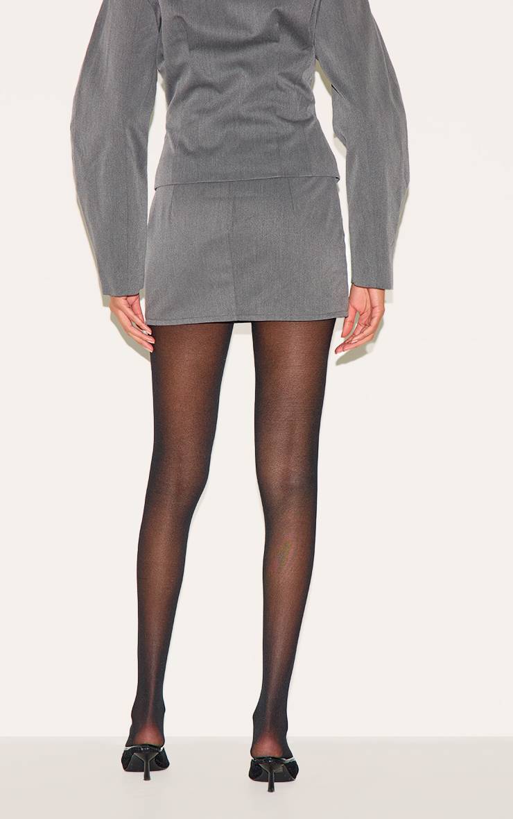Charbon Jupe Micro Mini Ajustée À Rayures Tennis Tissée Coordonnée