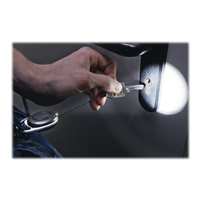 Durable - Enrouleur de badge noir avec LED