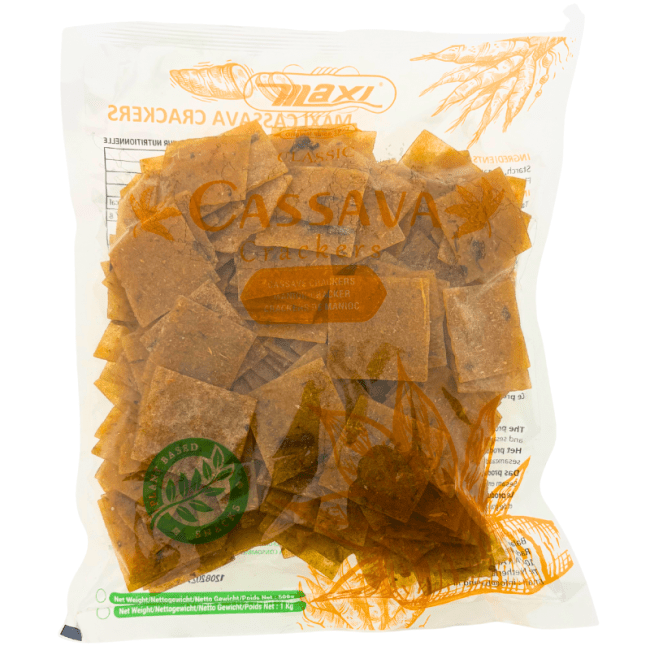 Maxi Cassava Crackers 4x4 (ongebakken) 500g