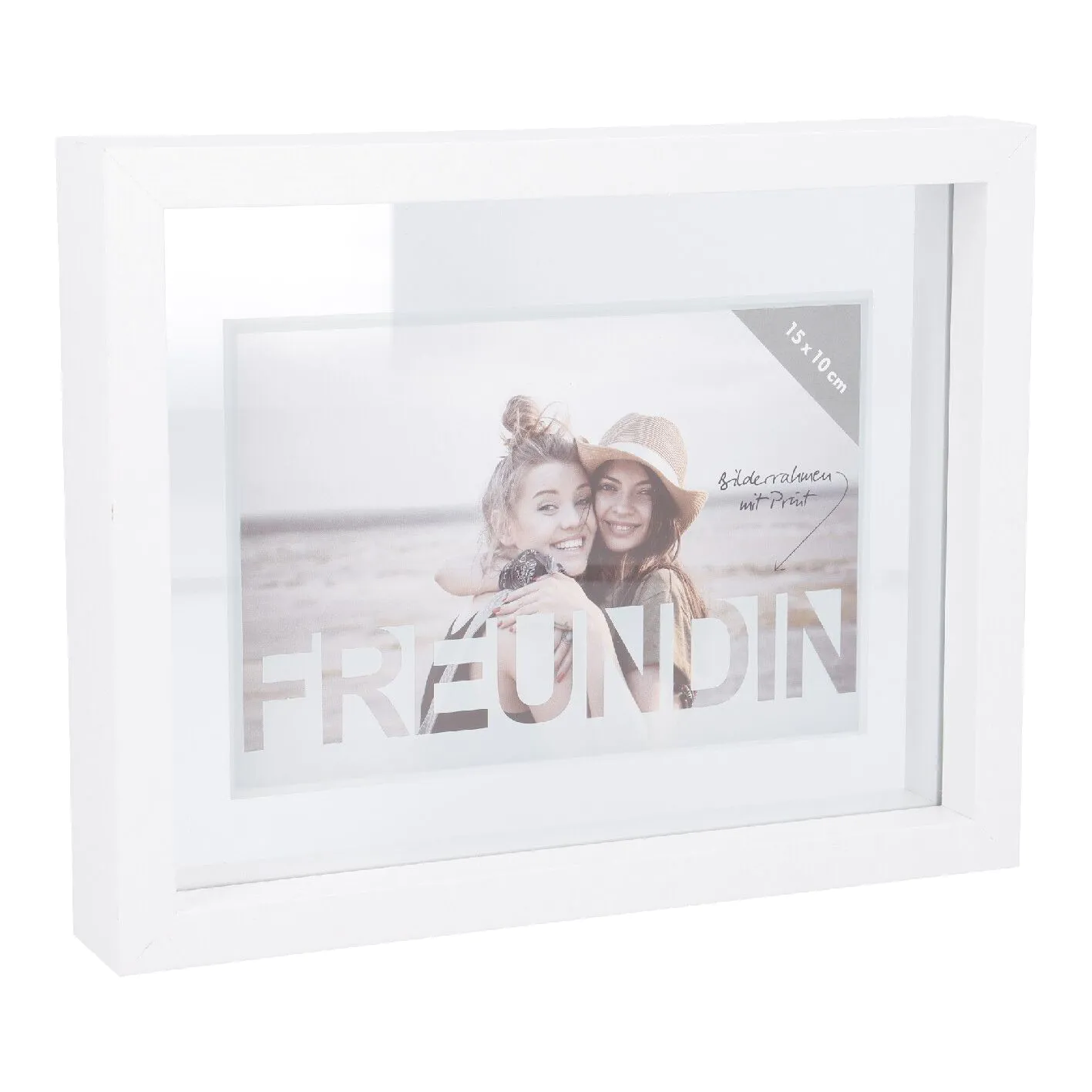 Bilderrahmen mit Print, Freundin, 15 x 10 cm