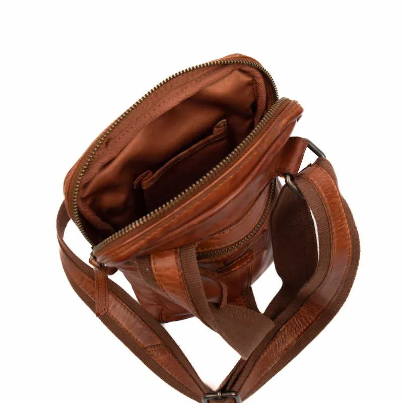 BEAR DESIGN Umhängetasche Cognac Leder