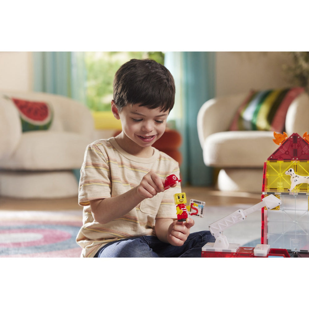 Køb Magna-Tiles® Fire Station 50 Pcs