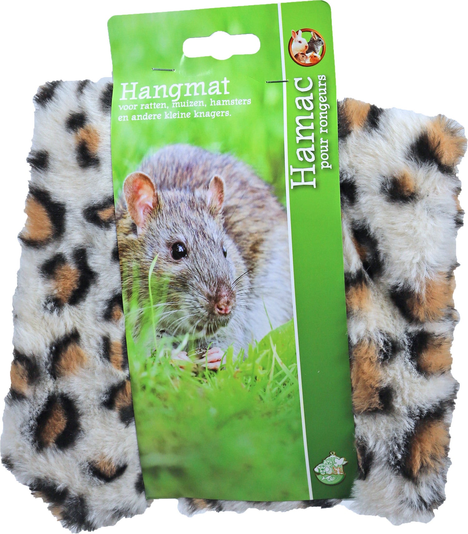 Boon knaagdier hangmat luipaard print 20 x 22,5 x 6 cm