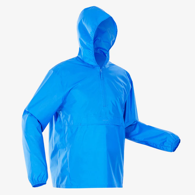 Decathlon Quechua - Jaqueta impermeável masculina Quechua Raincut com meio zíper