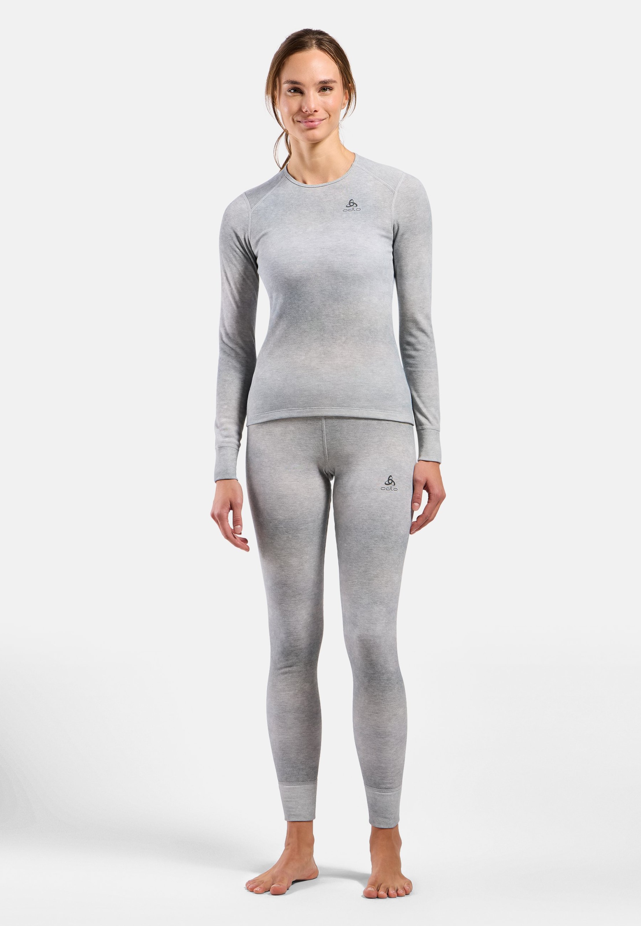 Odlo x POW Collective Voices Active Warm Base-Layer-Shirt mit Print in odlo silver grey