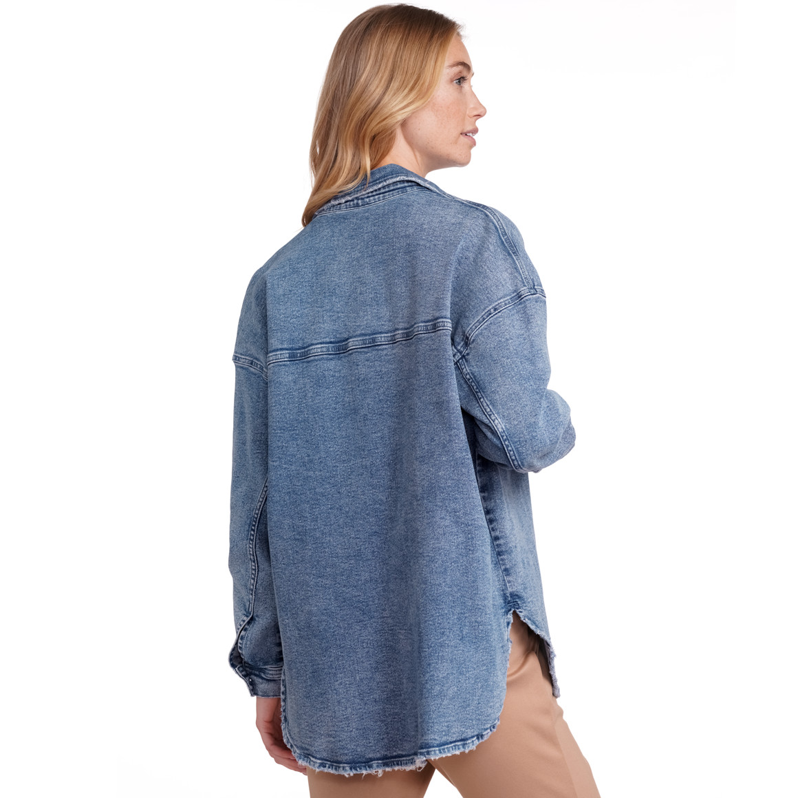 Jonas Nielsen Damen Jeanshemd mit Used-Waschung blau