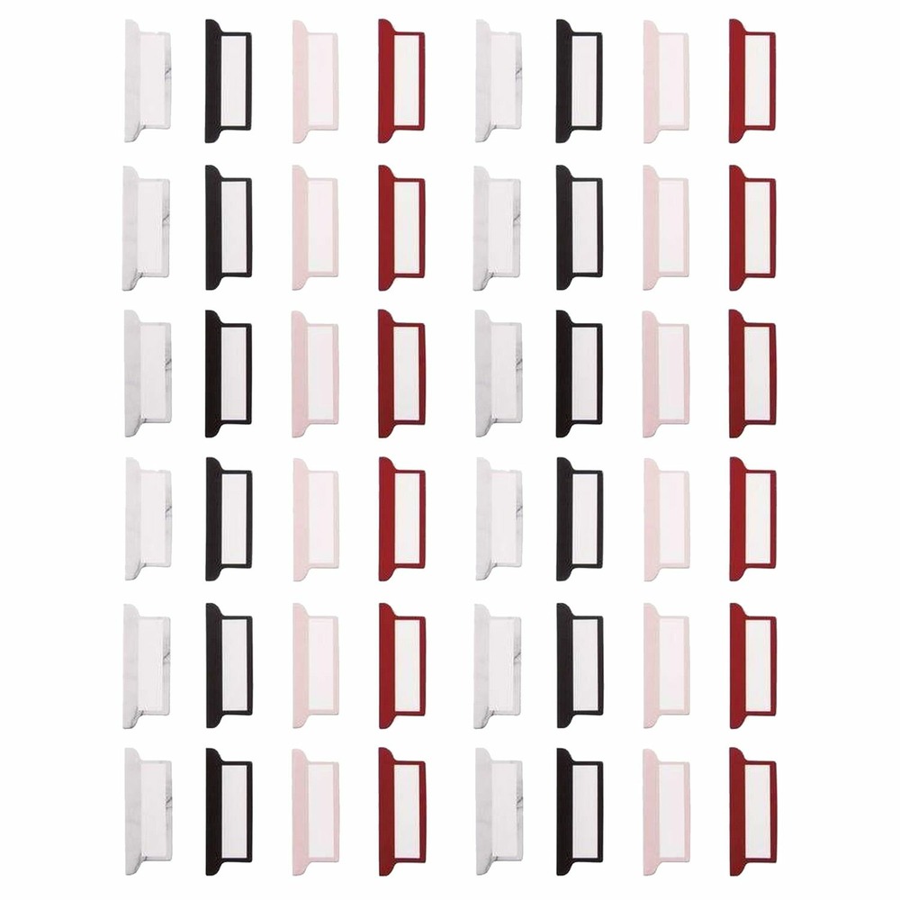 48 onglets adhésifs pour bullet journal - blanc, noir, rouge