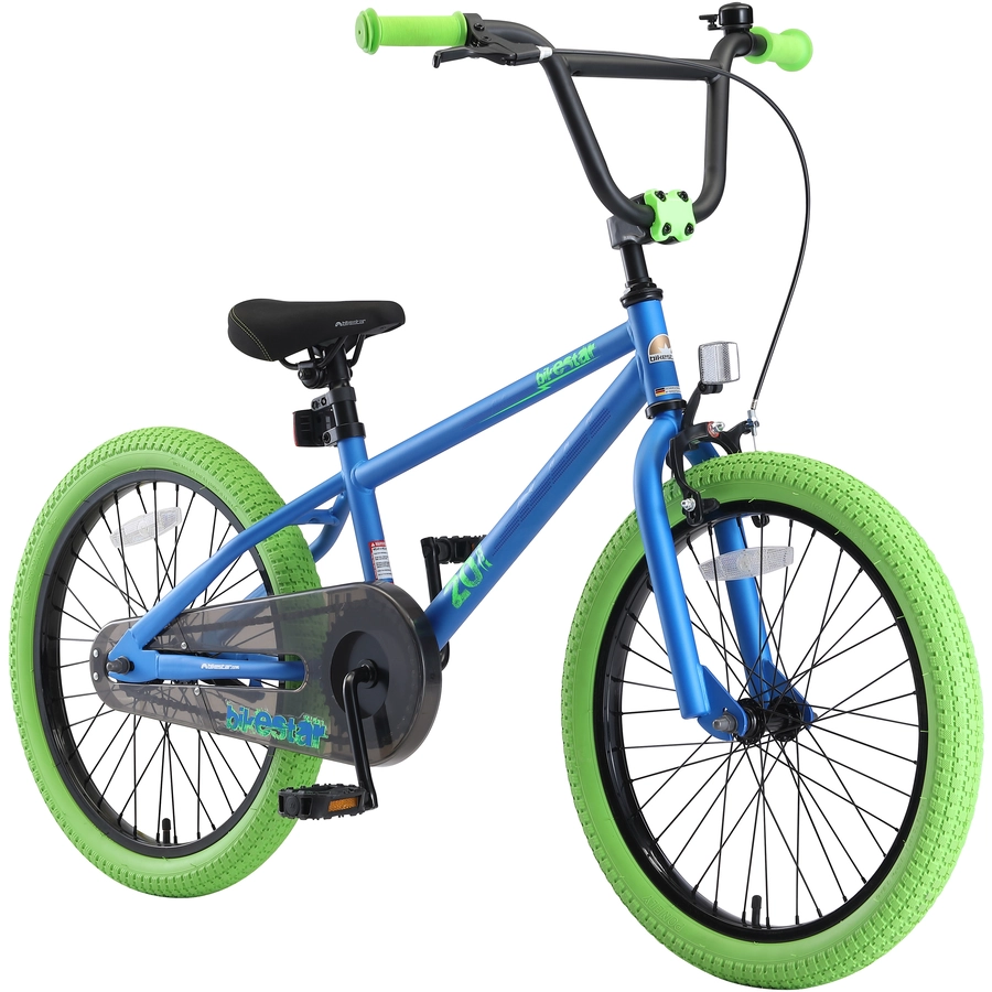 Bikestar Kinderrad 20 Zoll BMX blau, grün