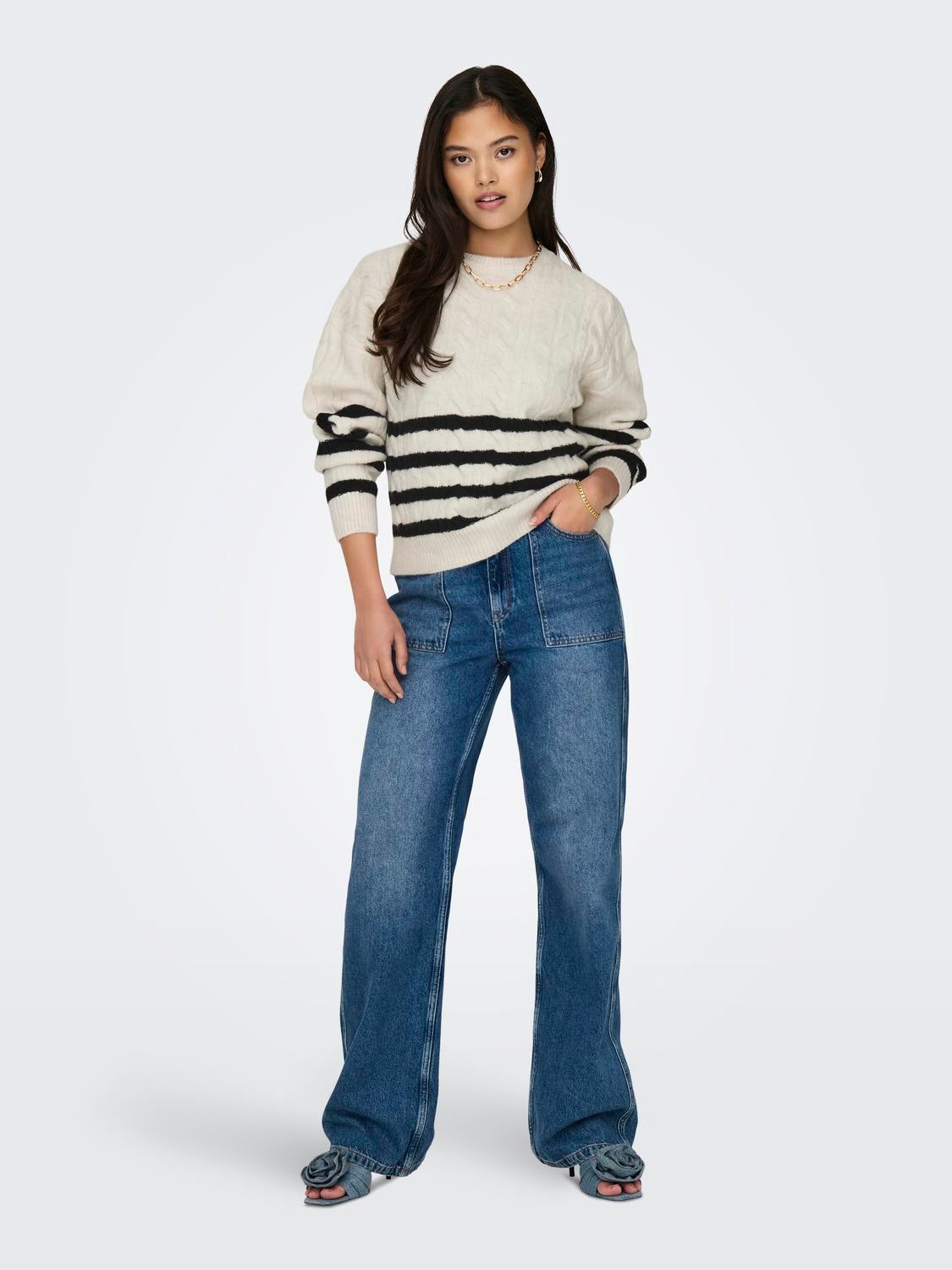 JDYZARI Strickpullover Sandshell