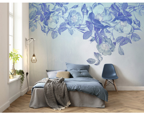 Vliesbehang X7-1094 Blue Aura, 7-delige set, 350 x 250 cm