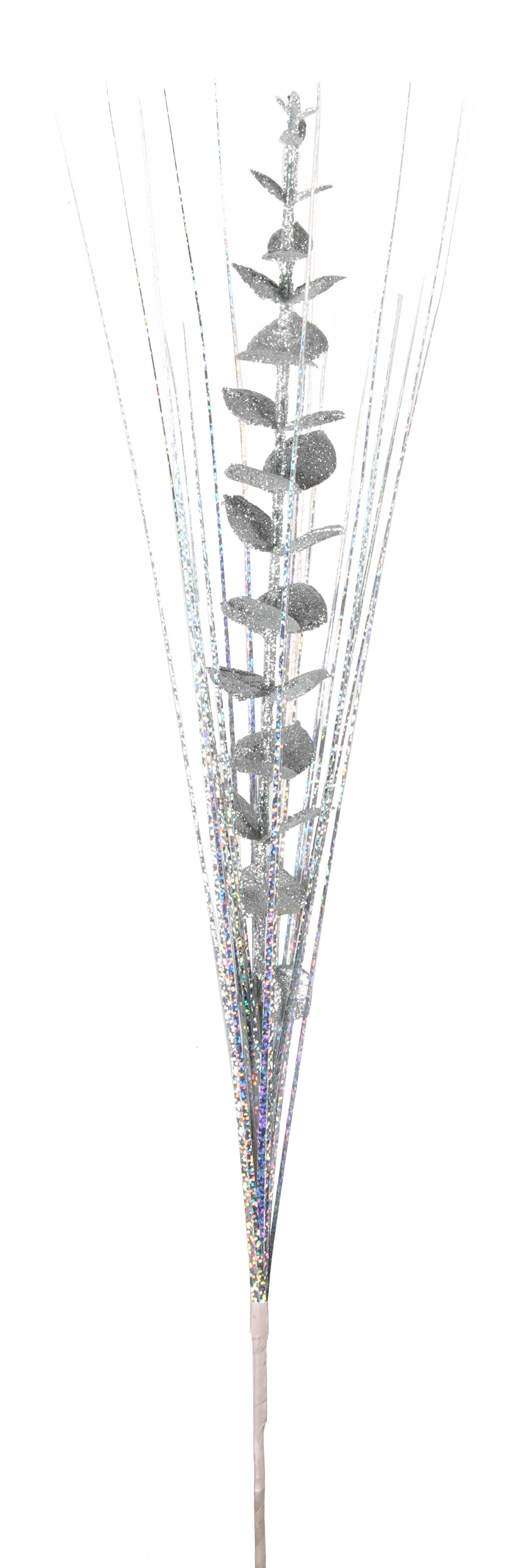TIGE DECO PAILLETEE H.80CM MODELES ARGENT