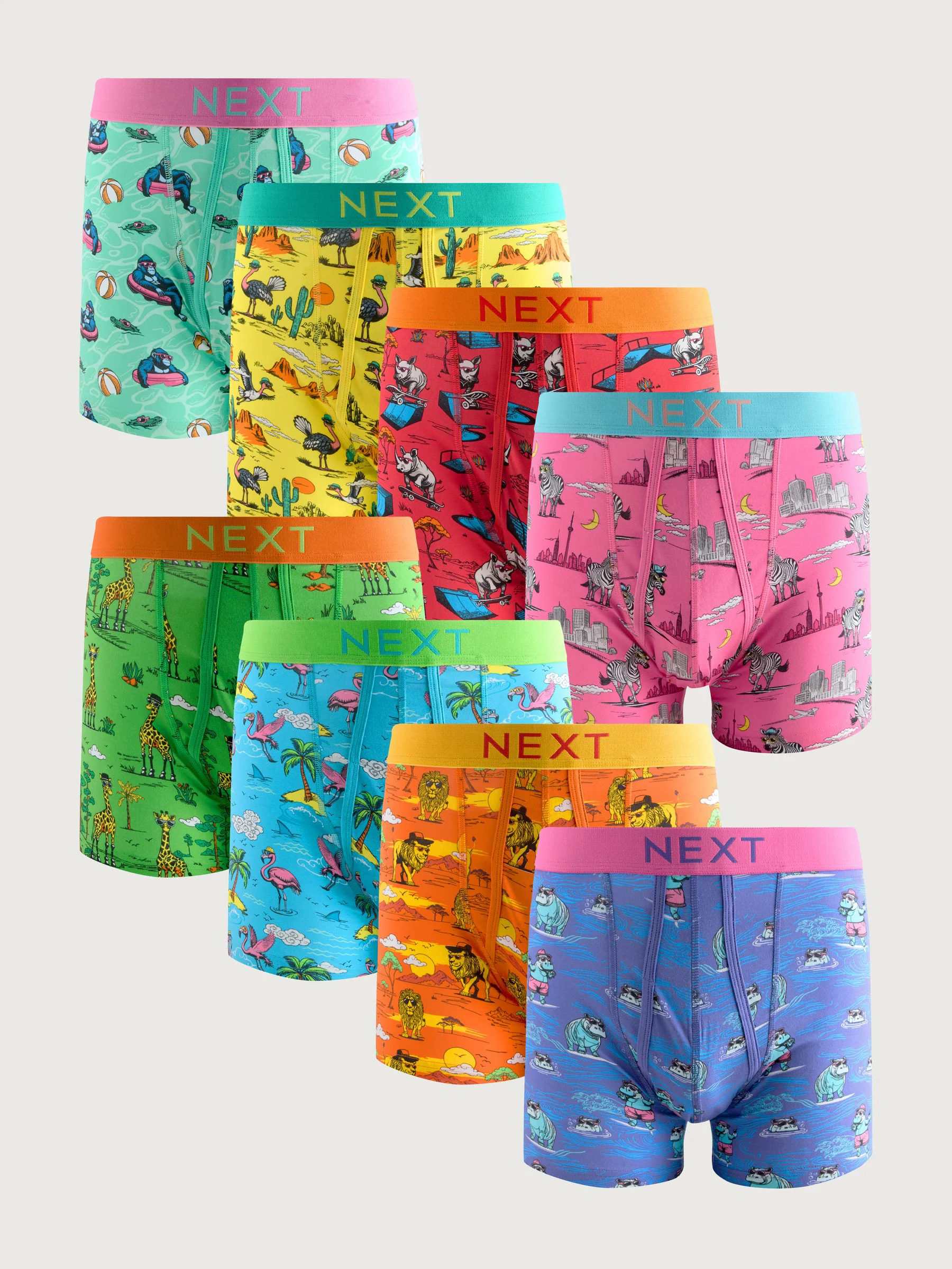 Animal Print Plaatsing - 8 Boxershorts zonder plooi