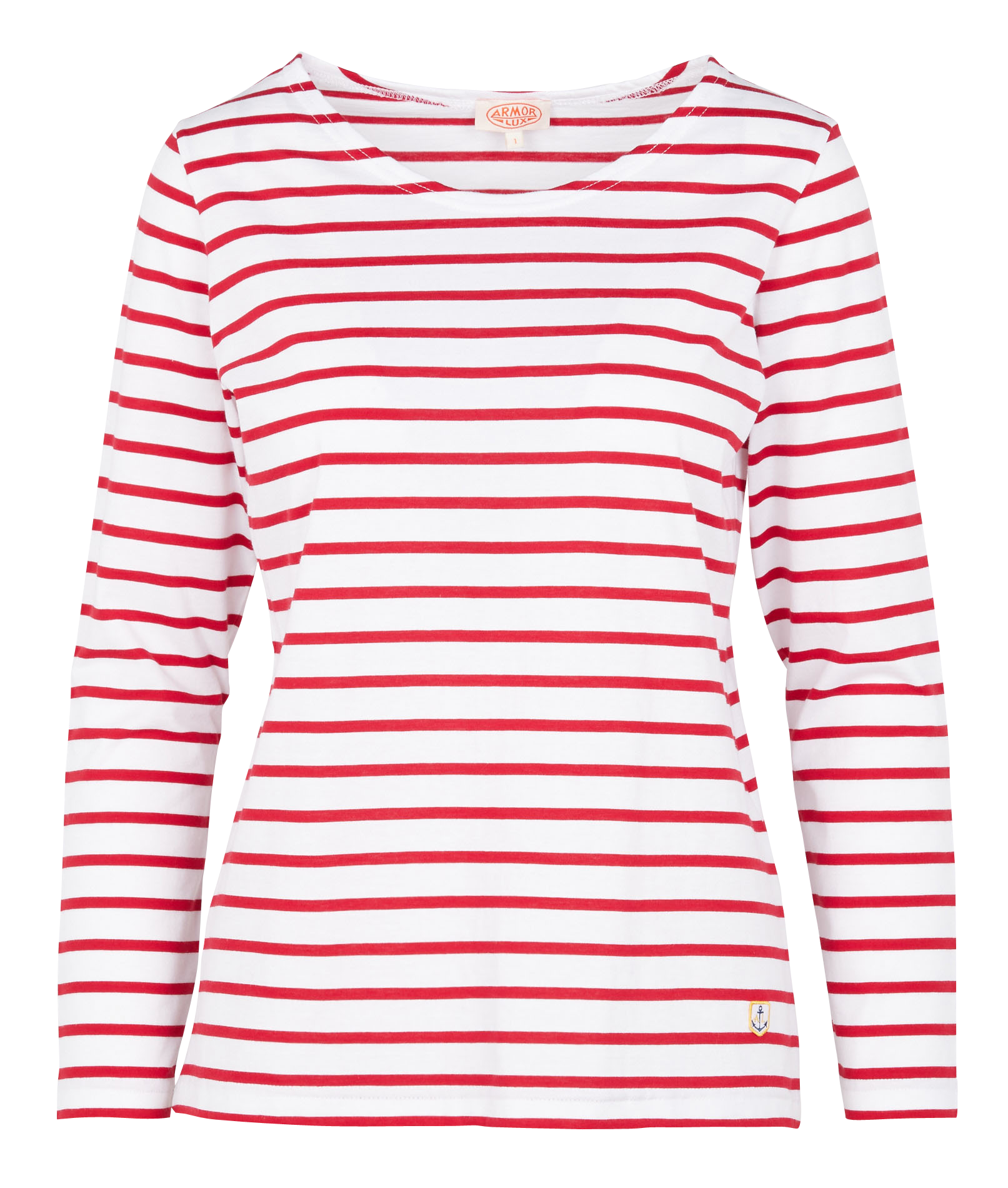 Marinière col rond en jersey light | Blanc
