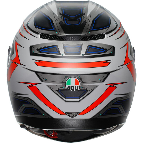 AGV - Casque K3 Space Noir / Blanc / Rouge fluo / Mat